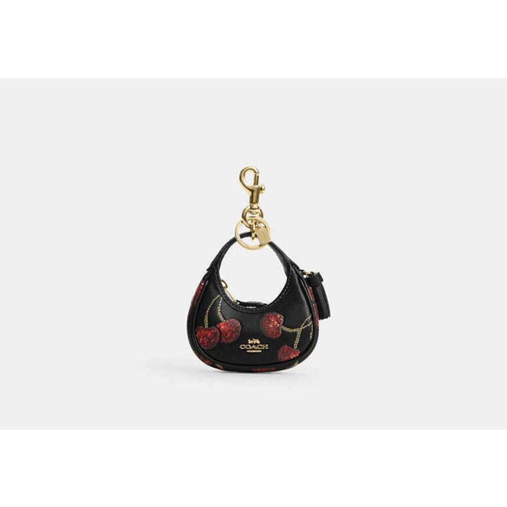 Authentic Coach Carmen Bag Charm With Cherry Print NWT - Picture 2 of 2